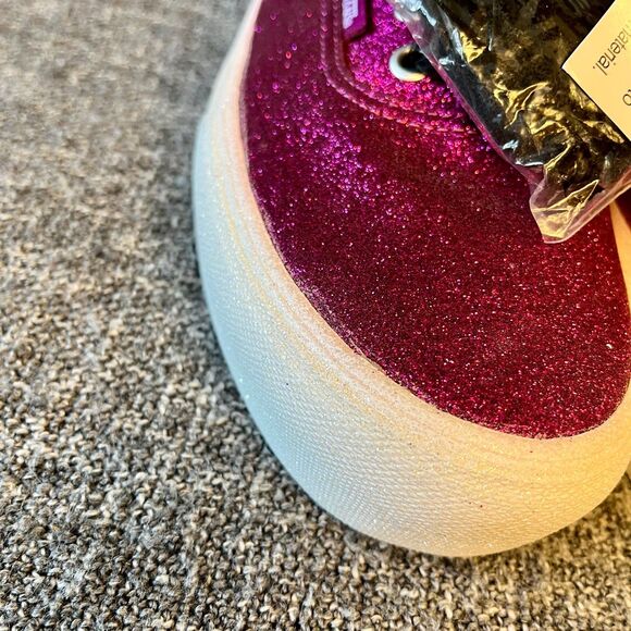Vans Authentic Platform Glitter Wild Aster True White Pink Womens 8.5 Sneakers - Picture 4 of 12